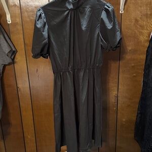 Mock neck black dress